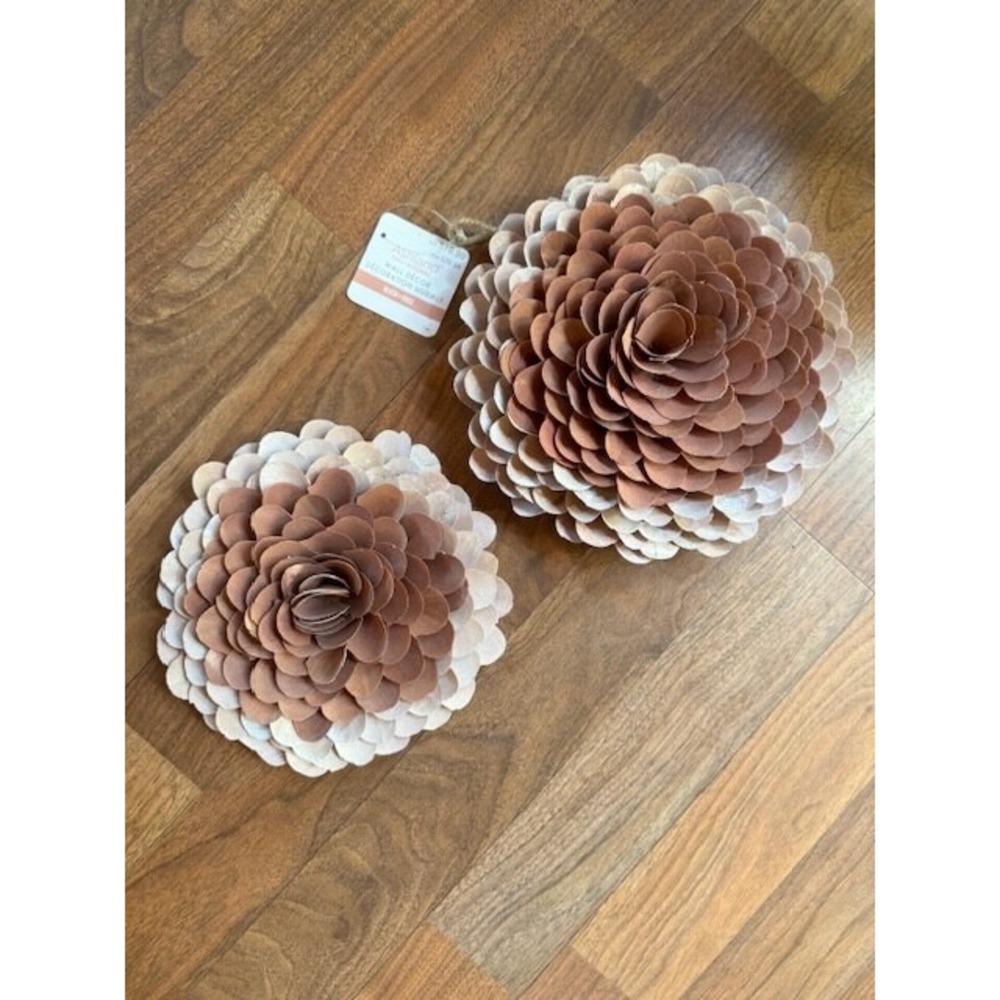 Ashland Blush Rose‎ Floral Wall Decor Set of 2 Rustic Farmhouse Accent Pieces